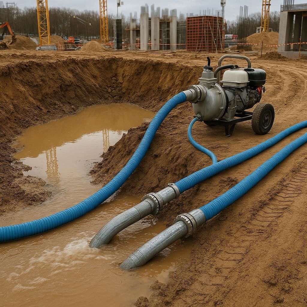 Водопонижение и осушение котлована в Звенигороде
