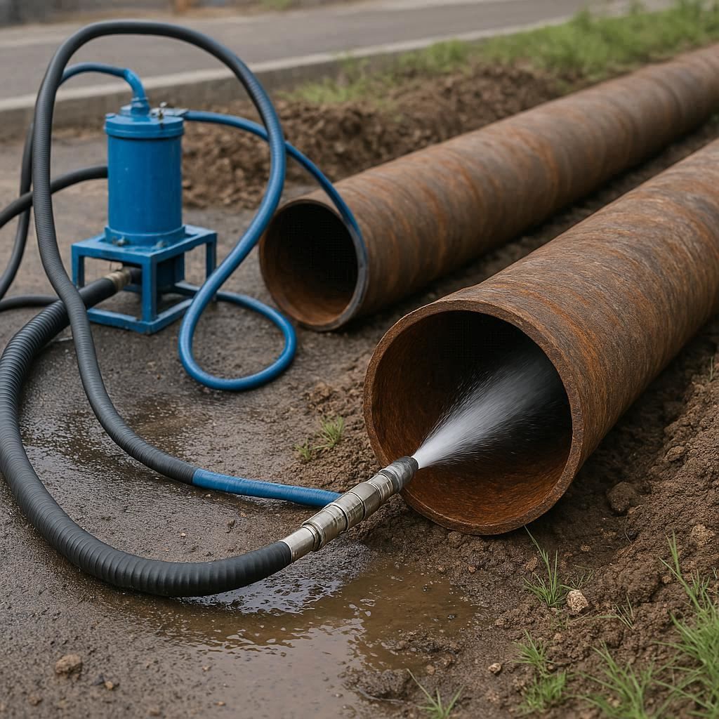 Гидродинамическая прочистка водопроводных труб в Звенигороде