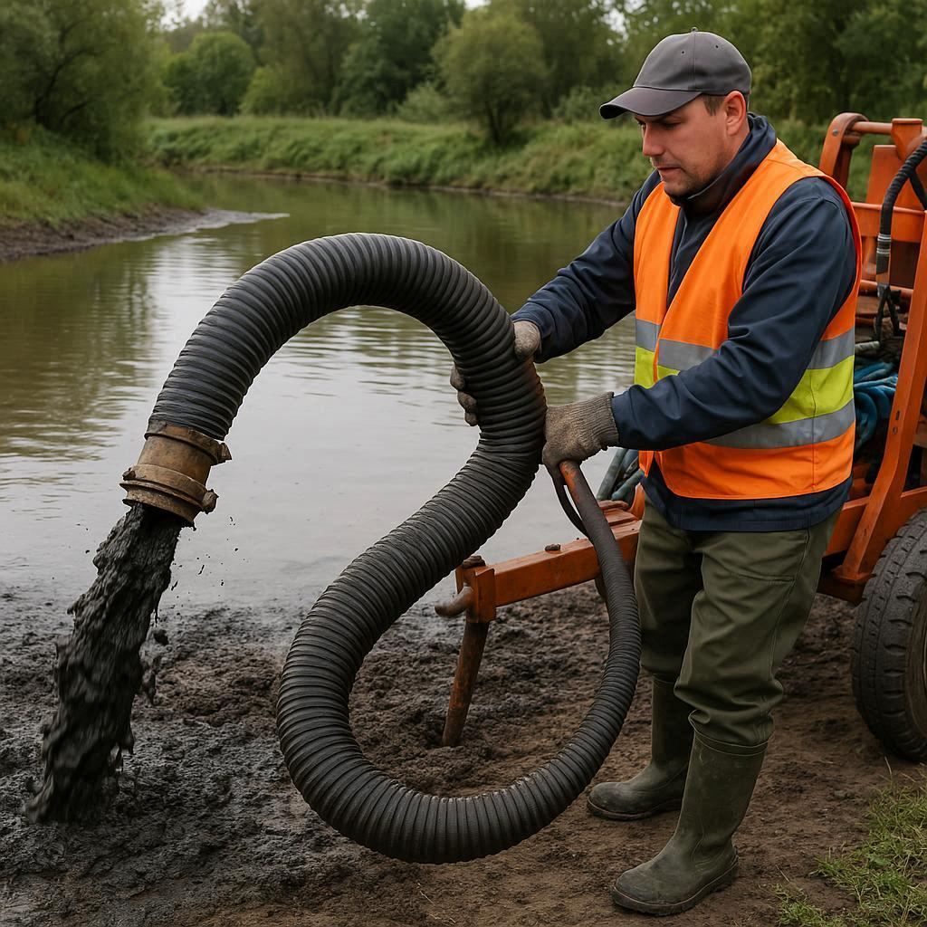 Очистка прудов и водоемов от ила в Звенигороде